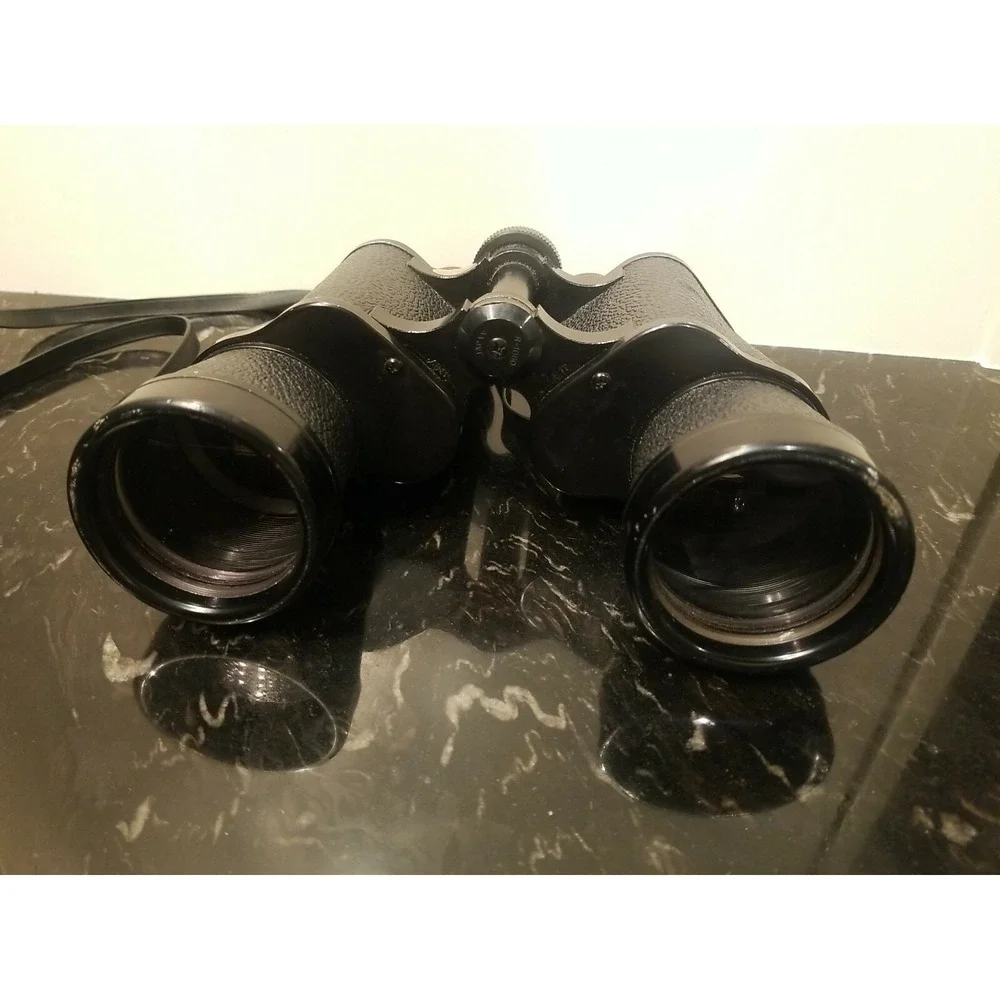 Vintage 60s SCOTTY-ROSS 6950 BINOCULARS 7x50 Stereo Blue Coated Made in JAPAN
